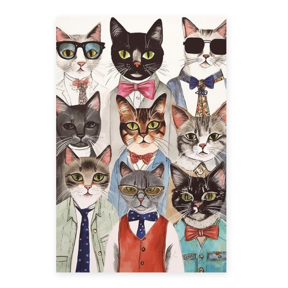 Nacnic Lámina De Moda Gatos Estilizados