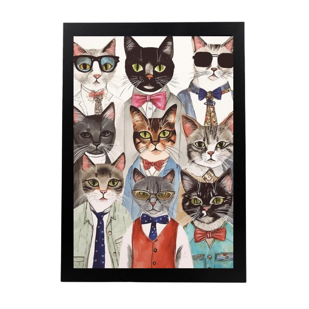 nacnic Lámina de Moda Gatos Estilizados