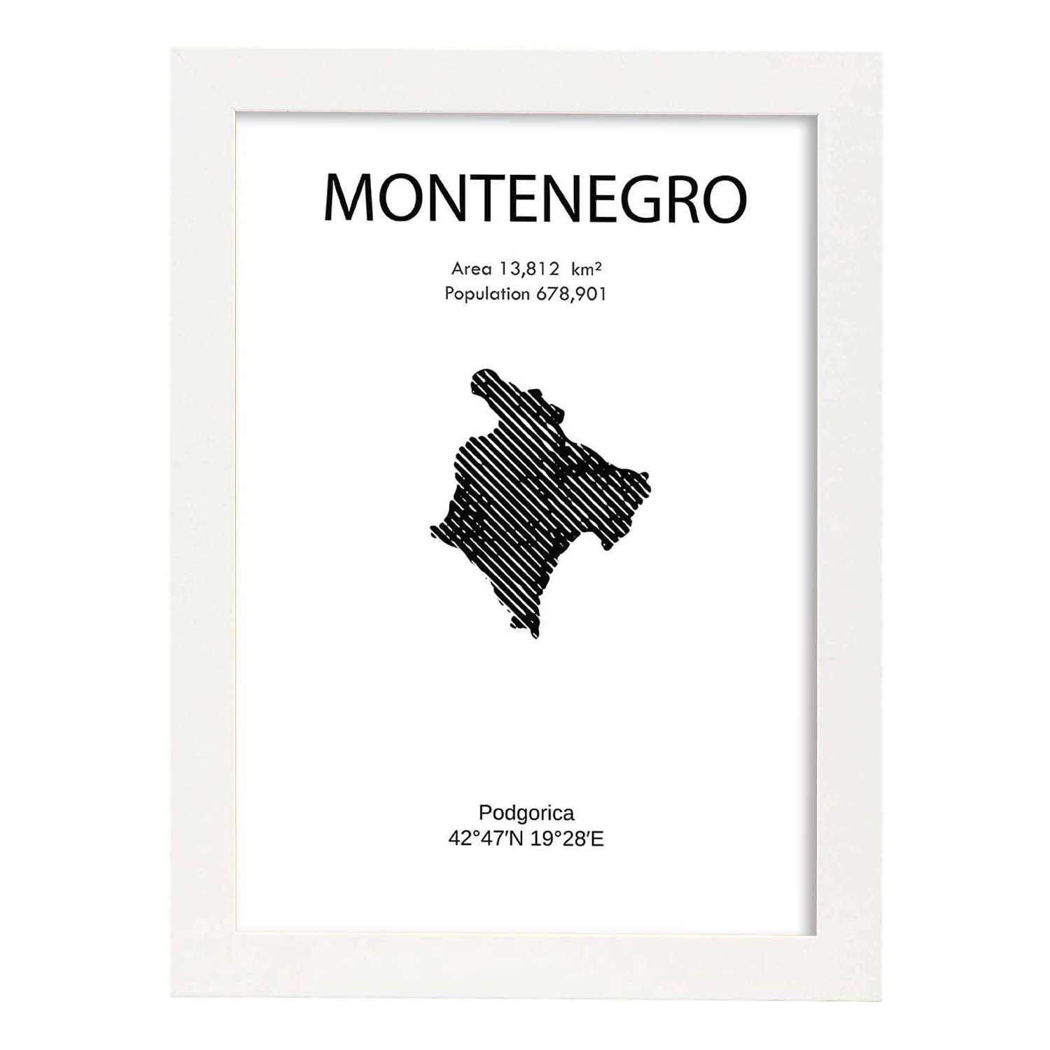 Nacnic Lámina De Montenegro Del Mundo