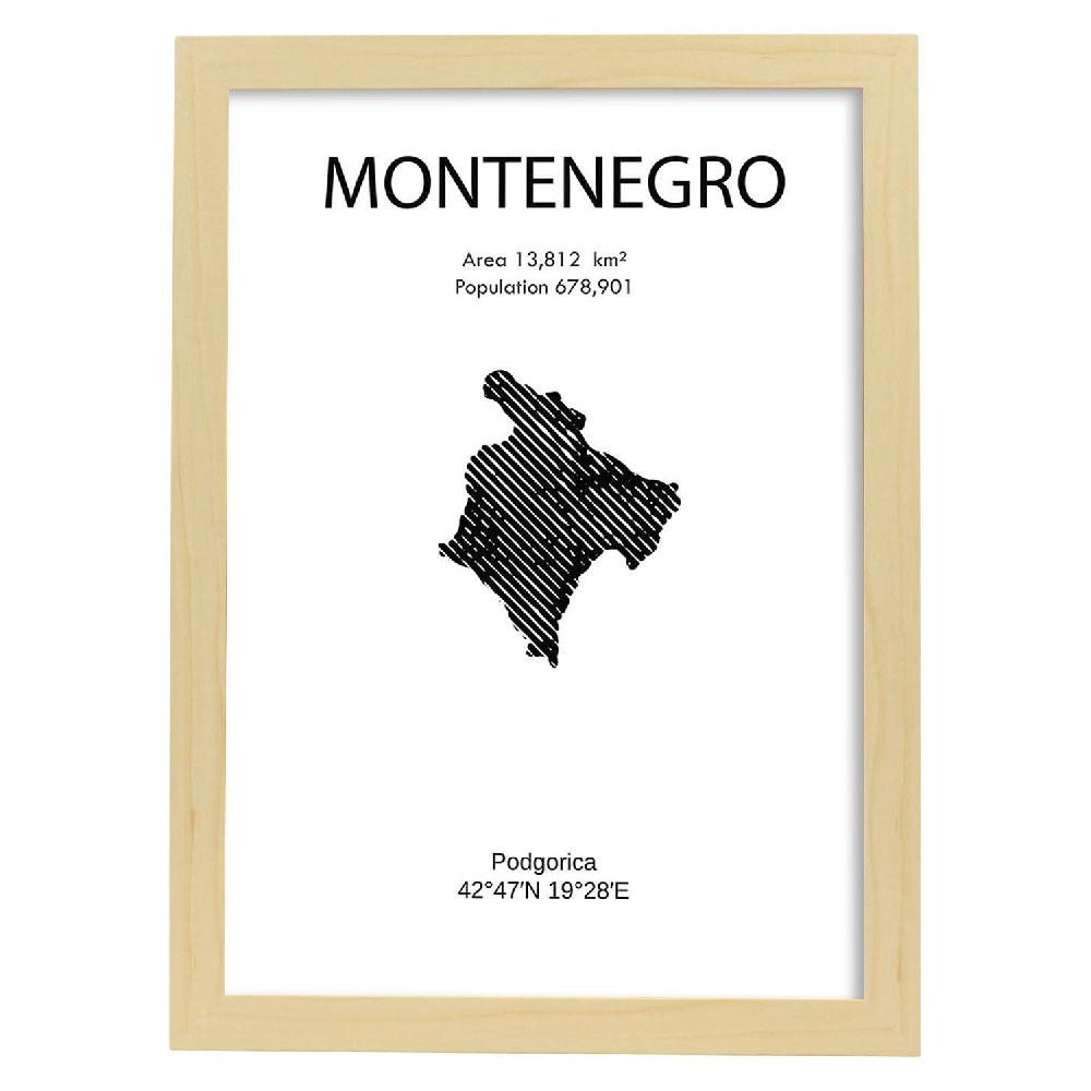 Nacnic Lámina De Montenegro Del Mundo