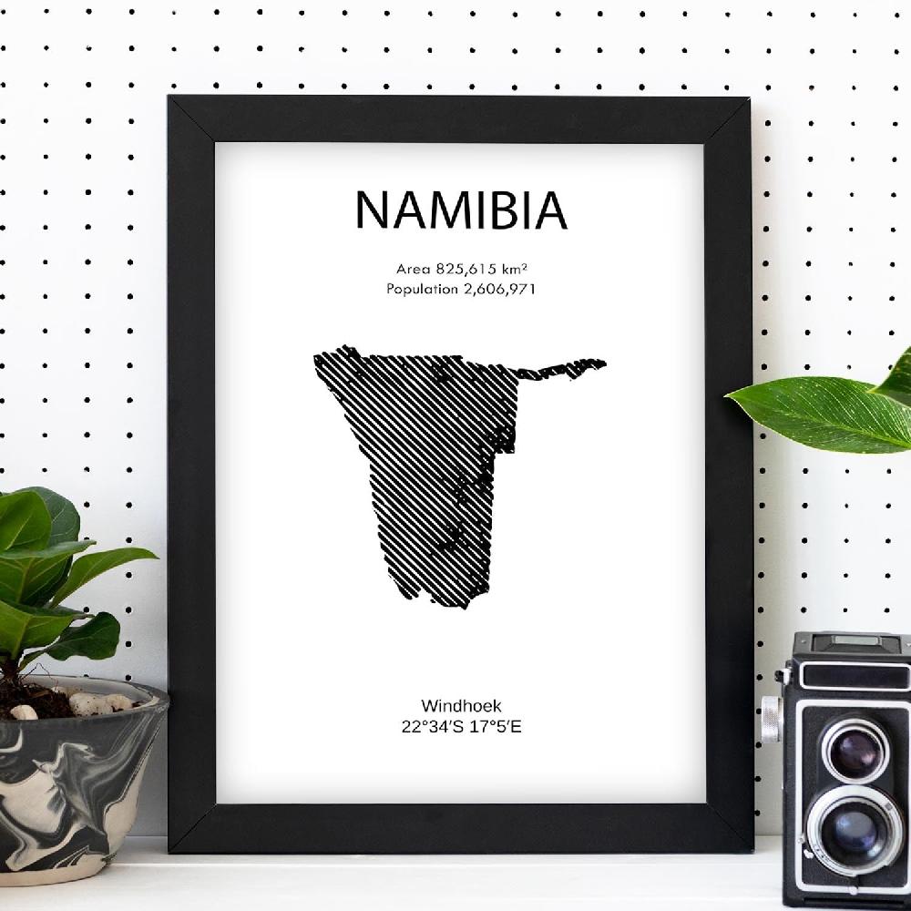 Nacnic Lámina De Namibia Del Mundo
