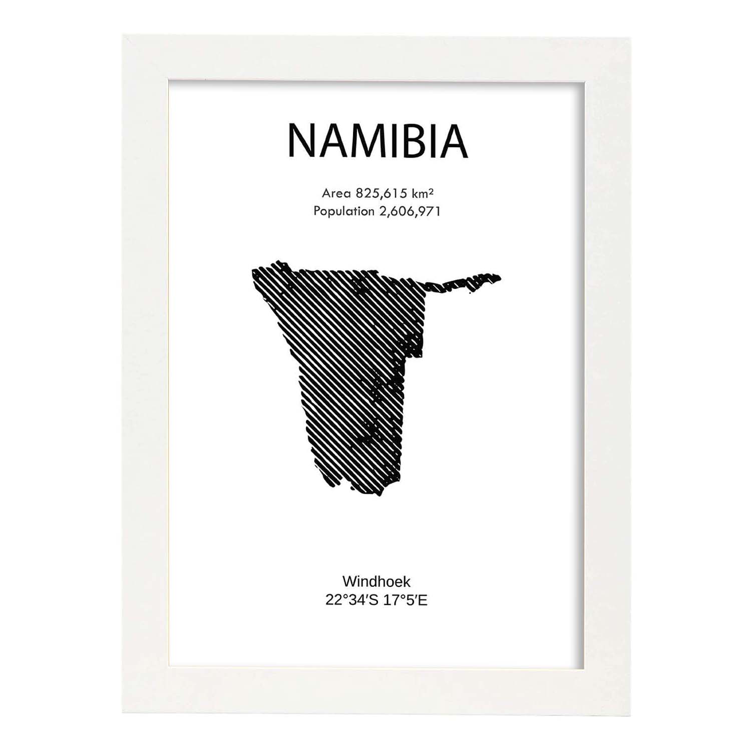 Nacnic Lámina De Namibia Del Mundo