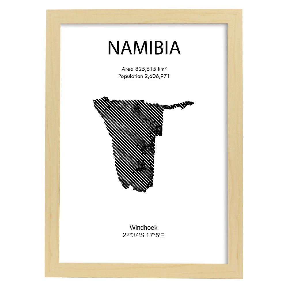 Nacnic Lámina De Namibia Del Mundo