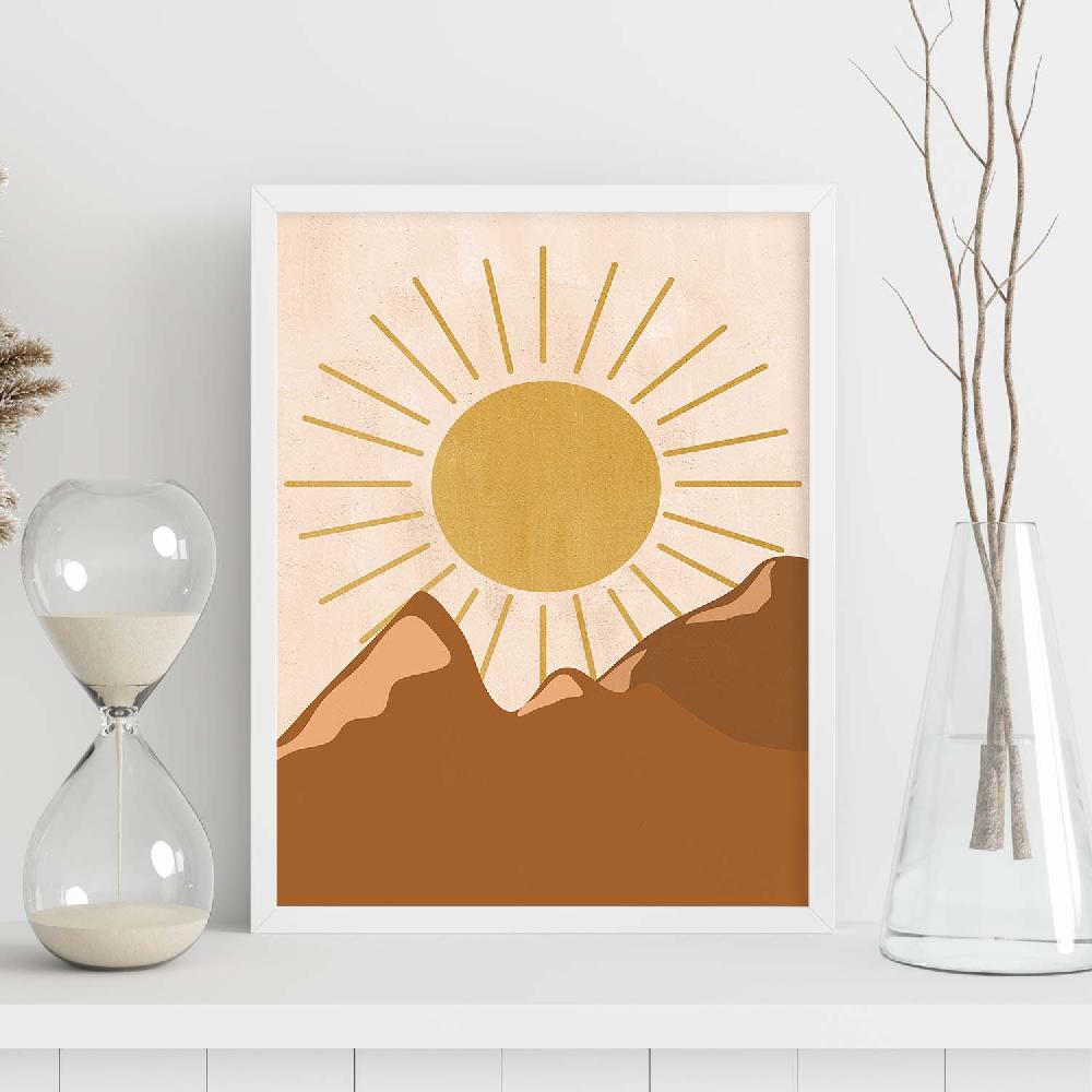 Nacnic Lámina De Naturaleza En Tonos Marrones