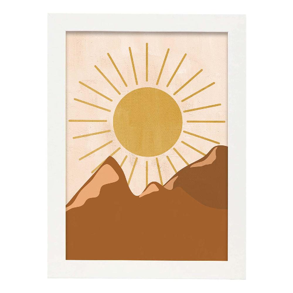 Nacnic Lámina De Naturaleza En Tonos Marrones