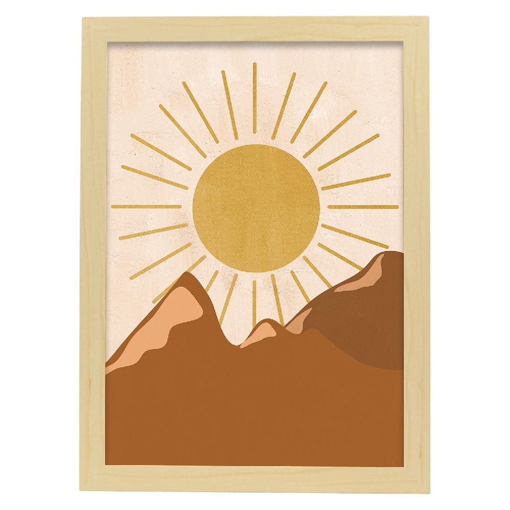 Nacnic Lámina De Naturaleza En Tonos Marrones