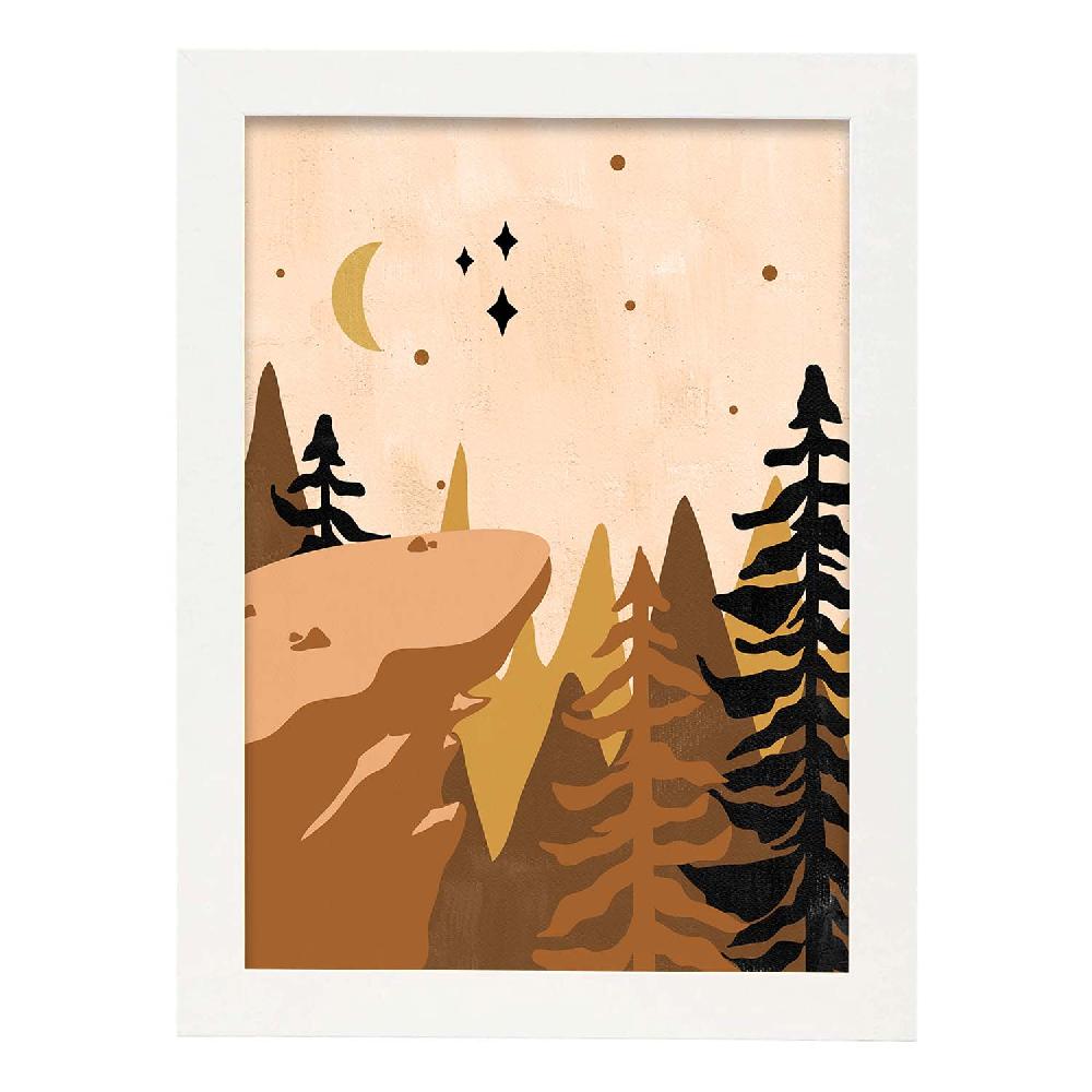 Nacnic Lámina De Naturaleza En Tonos Marrones