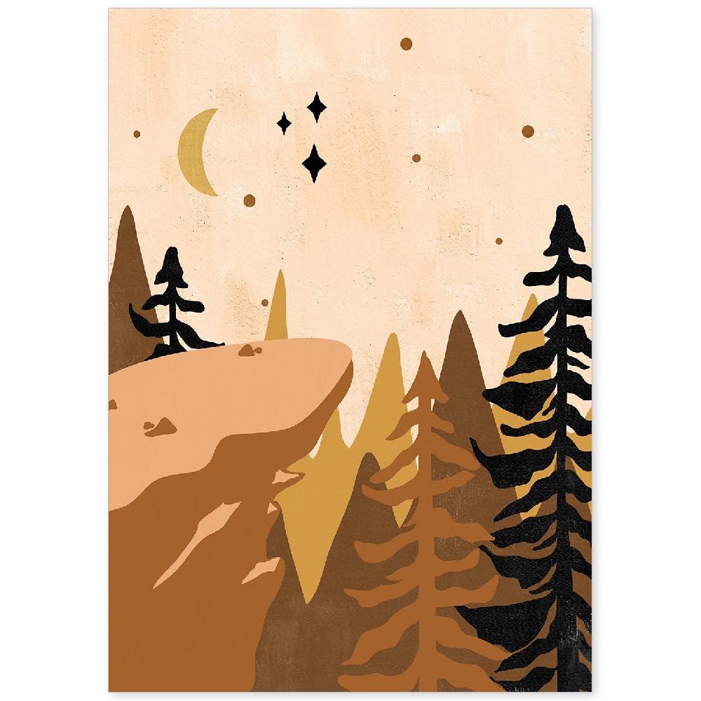 nacnic Lámina de Naturaleza en Tonos Marrones