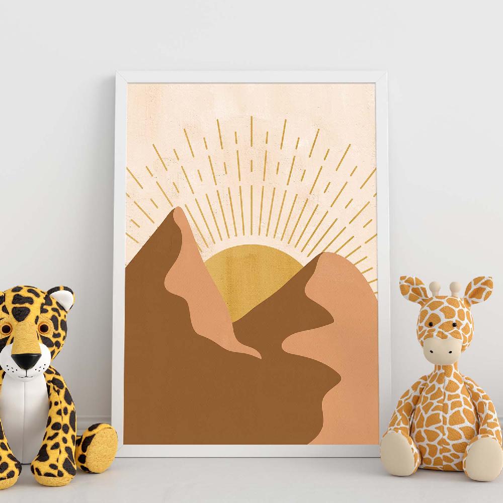 Nacnic Lámina De Naturaleza En Tonos Marrones