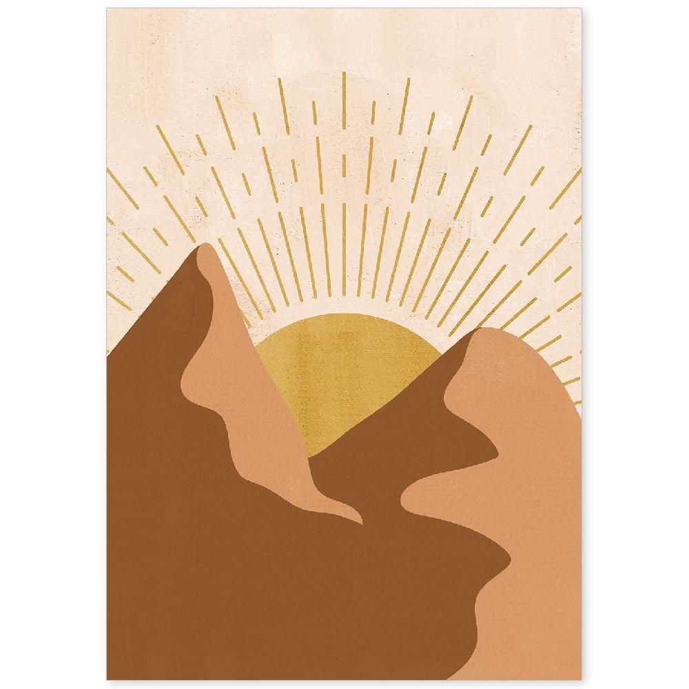 nacnic Lámina de Naturaleza en Tonos Marrones