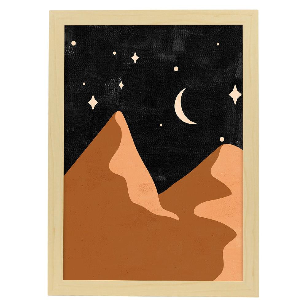 Nacnic Lámina De Naturaleza En Tonos Marrones