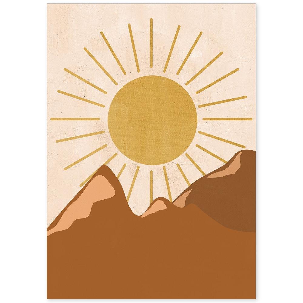 nacnic Lámina de Naturaleza en Tonos Marrones