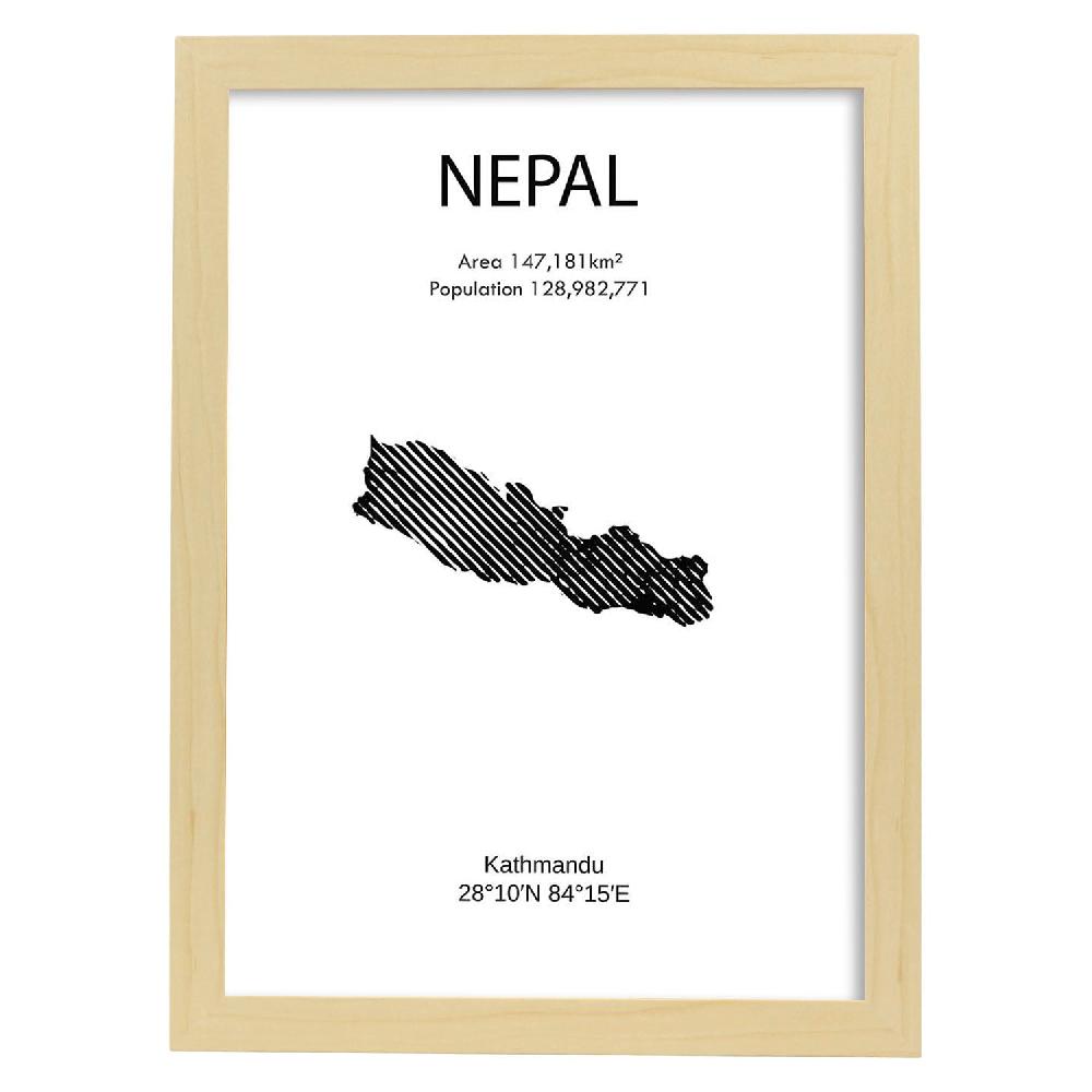 Nacnic Lámina De Nepal Del Mundo
