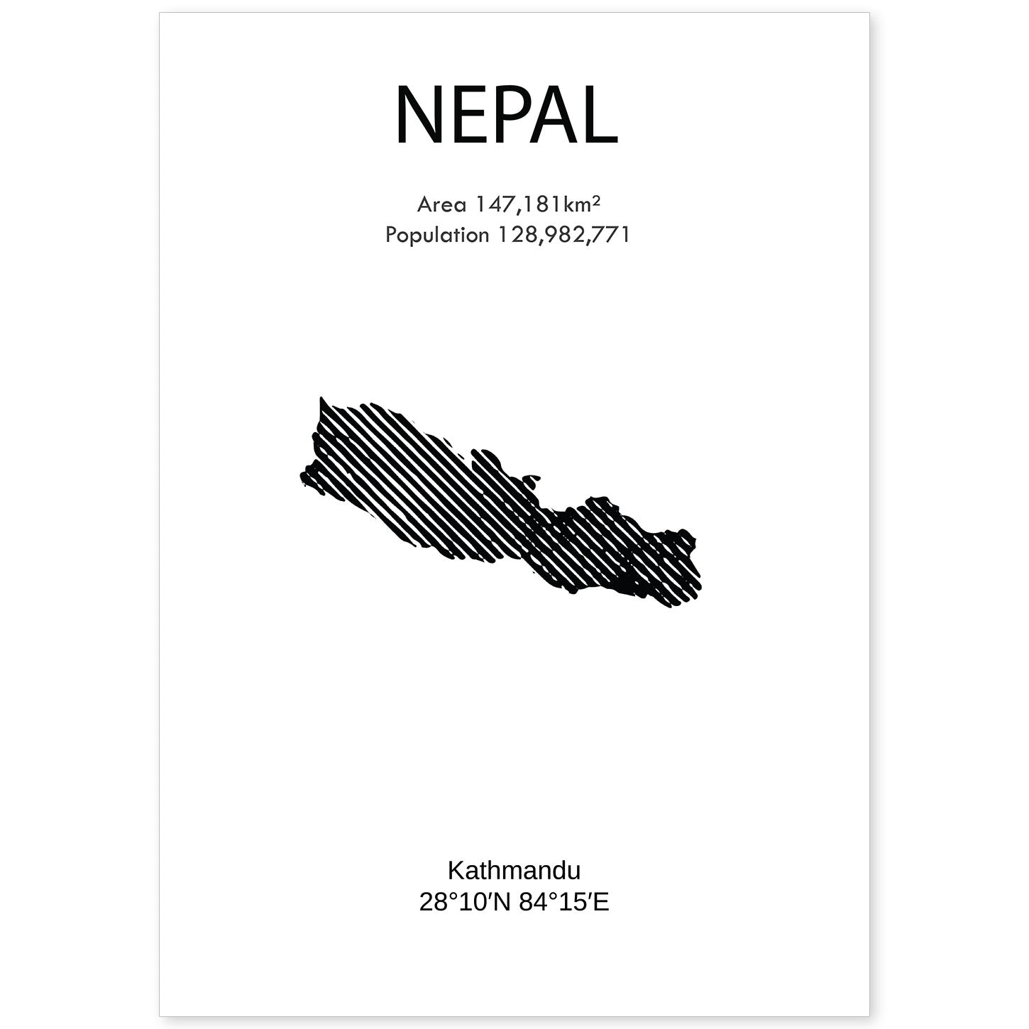 nacnic Lámina de Nepal del Mundo