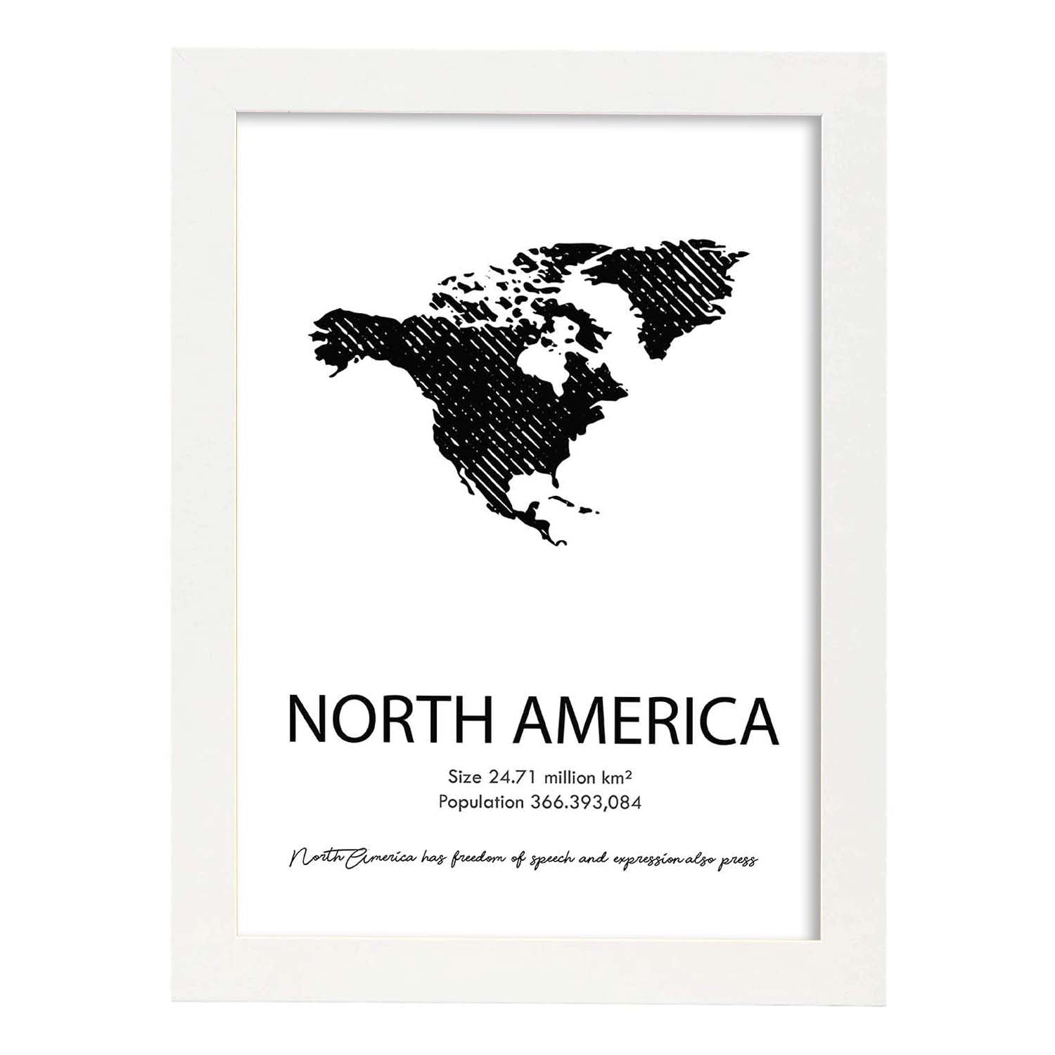 Nacnic Lámina De Norteamérica Del Mundo