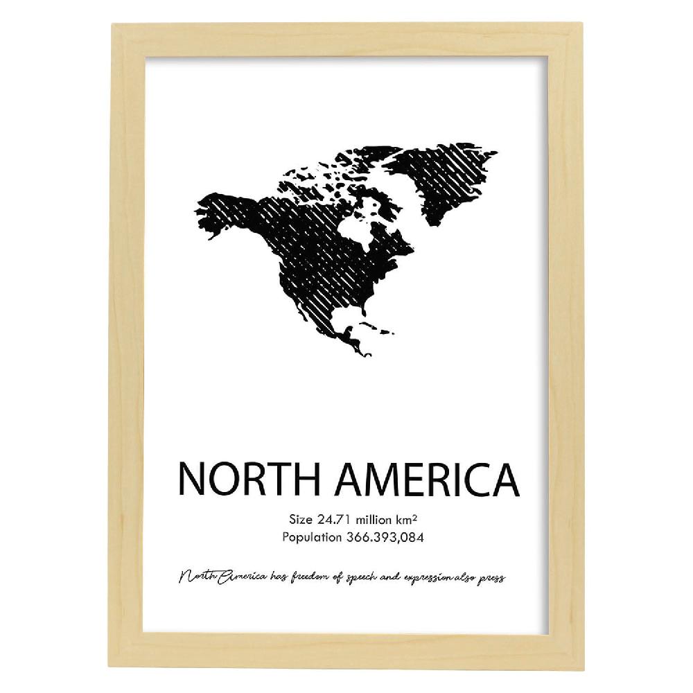 Nacnic Lámina De Norteamérica Del Mundo