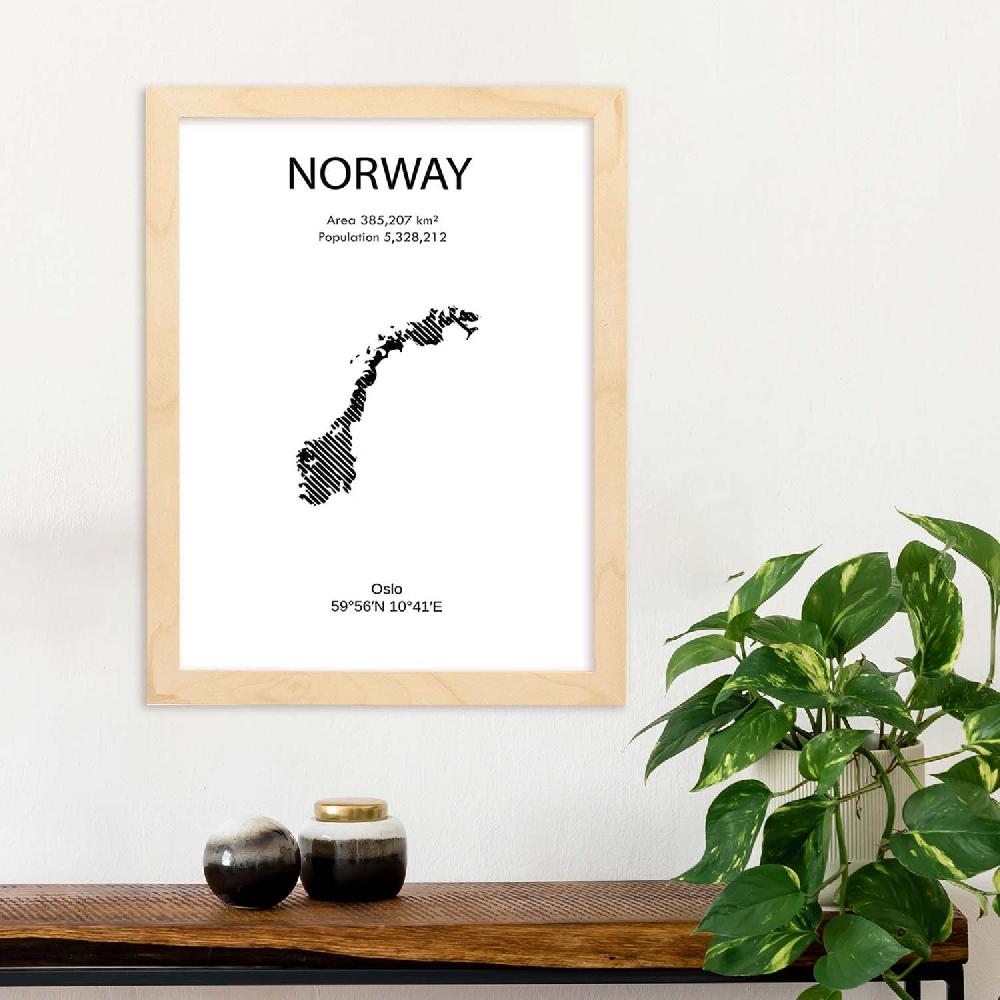 Nacnic Lámina De Noruega Del Mundo
