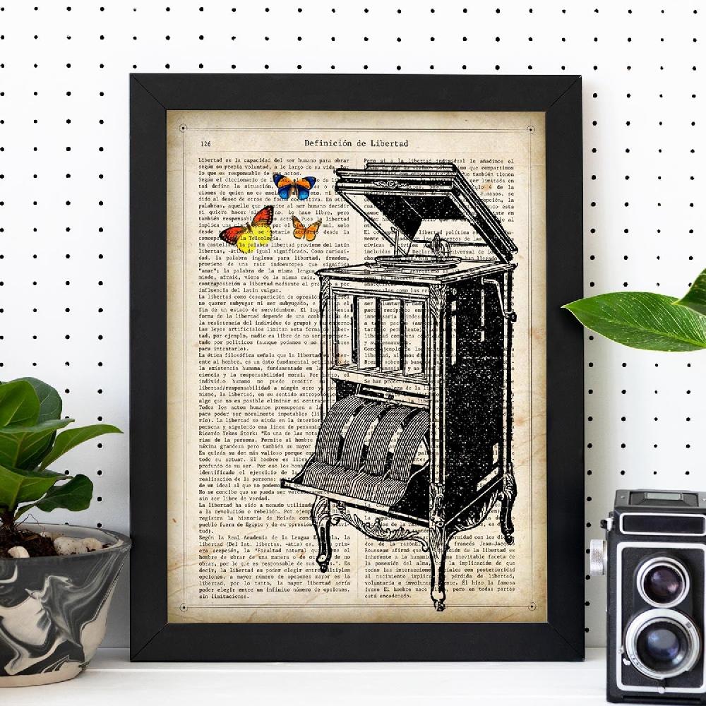 Nacnic Lámina De Objetos E Instrumentos Vintage