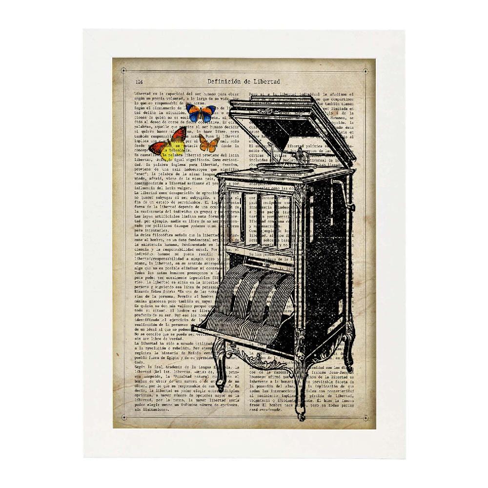 Nacnic Lámina De Objetos E Instrumentos Vintage