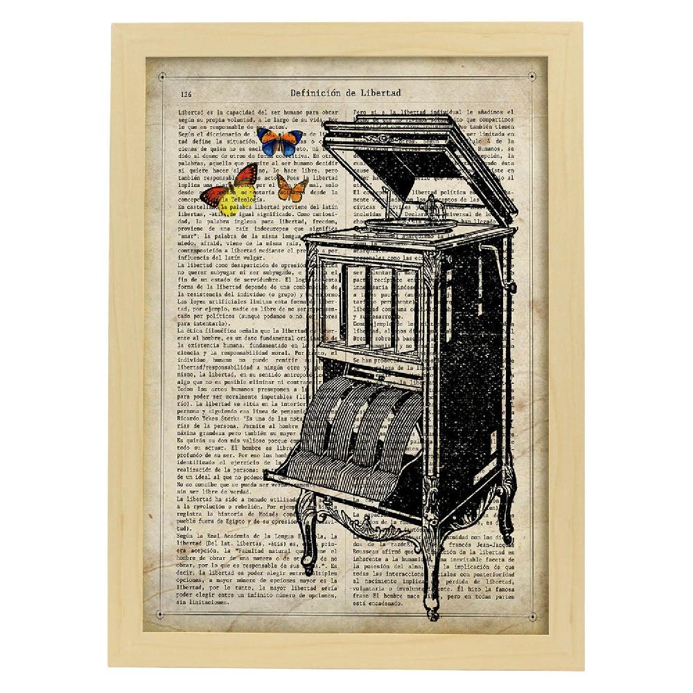 Nacnic Lámina De Objetos E Instrumentos Vintage