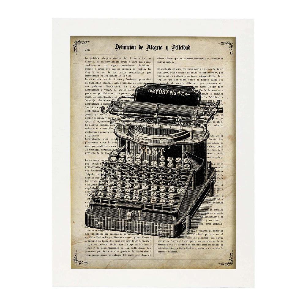 Nacnic Lámina De Objetos Vintage Con Definiciones