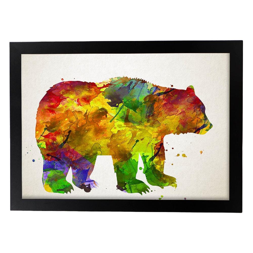 Nacnic Lámina De Oso Estilo Acuarela