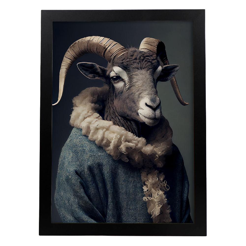 nacnic Nacnic Lámina de Oveja Cimarrada Vestida en Ropa Humana