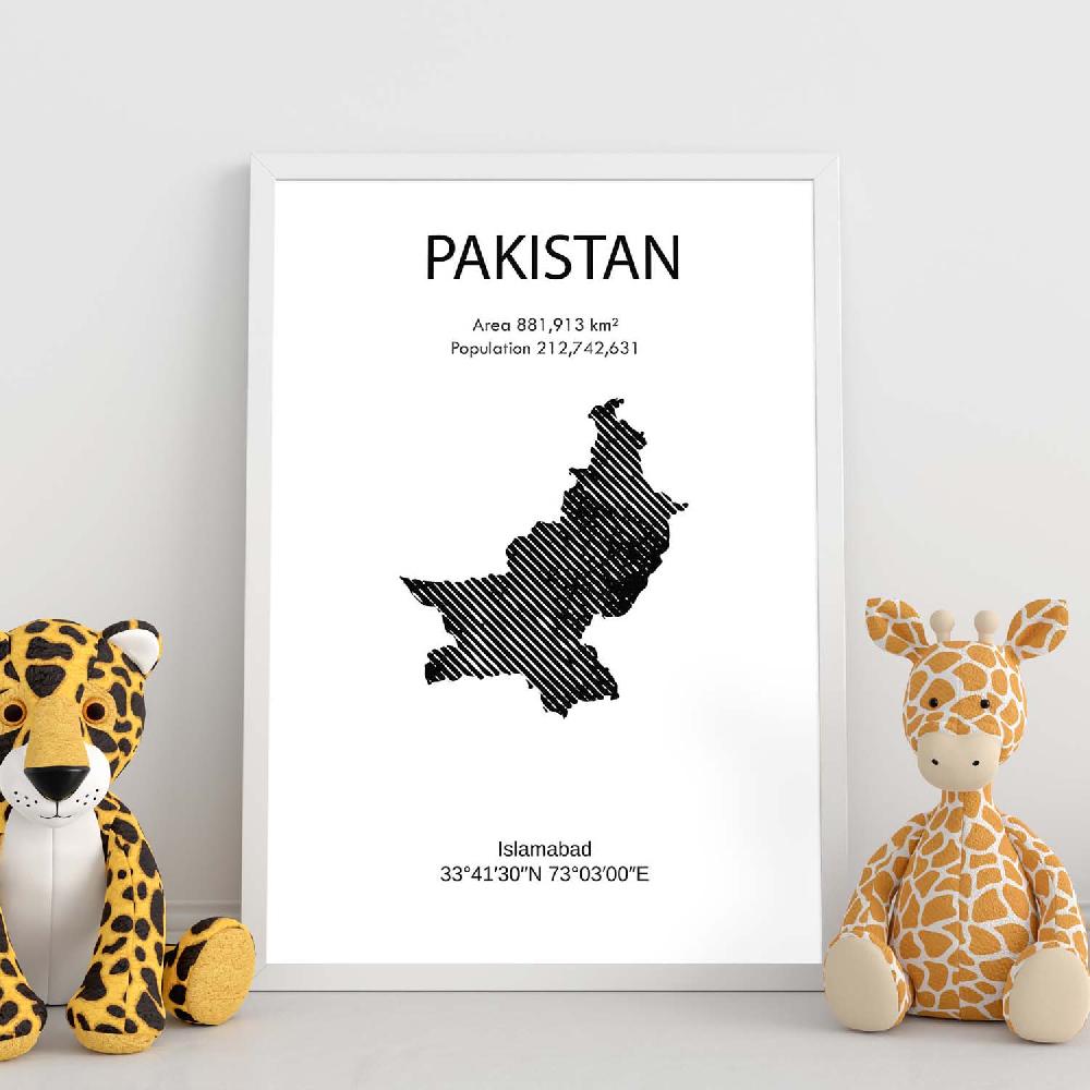 Nacnic Lámina De Pakistan Mundo