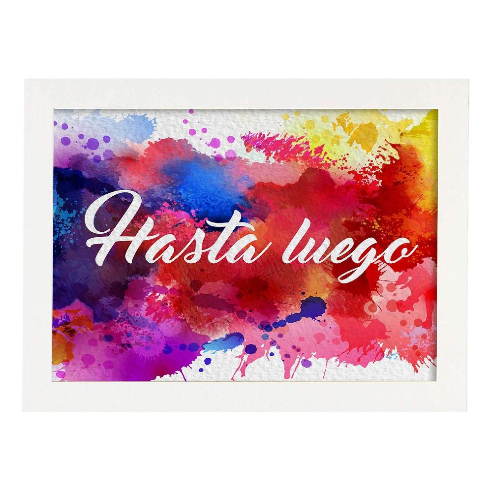 Nacnic Lámina De Palabra Hasta Luego Colorida