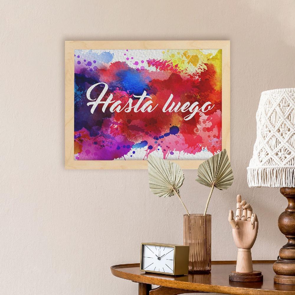 nacnic Lámina de Palabra Hasta Luego Colorida