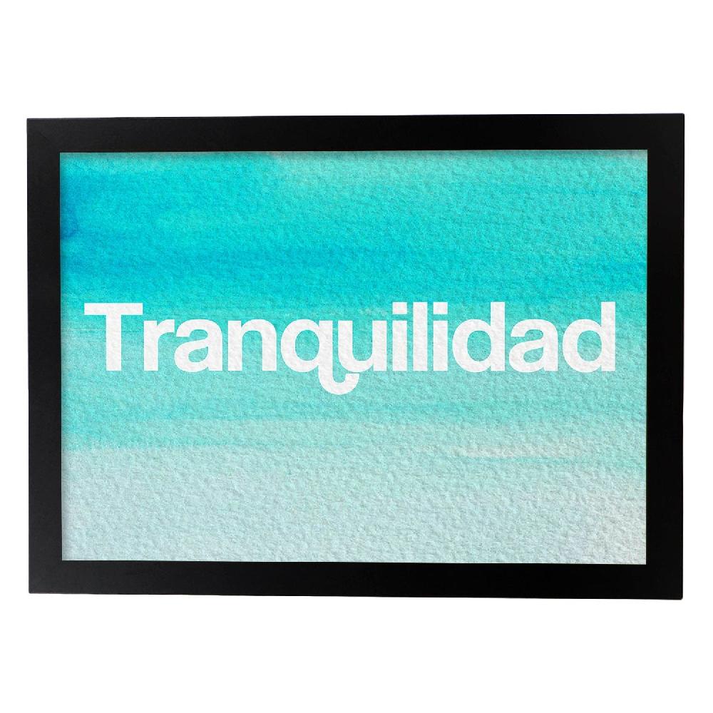 Nacnic Lámina De Palabra Tranquilidad Colorida