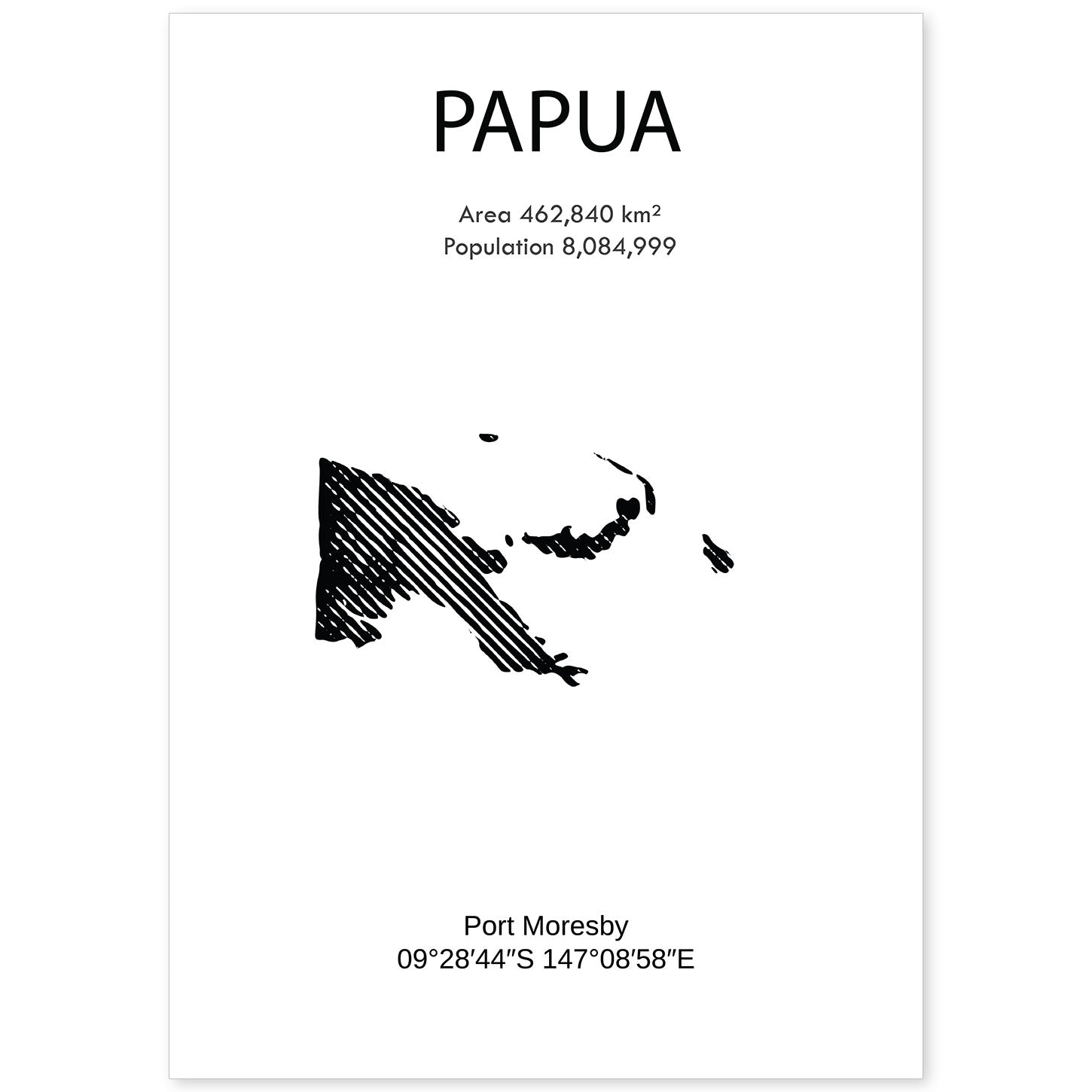 nacnic Lámina de Papua Mundo