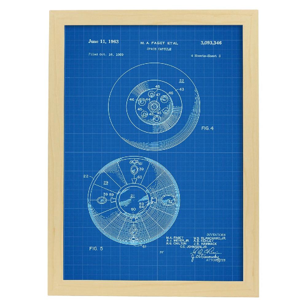 Nacnic Lámina De Patente De Capsula Espacial 2