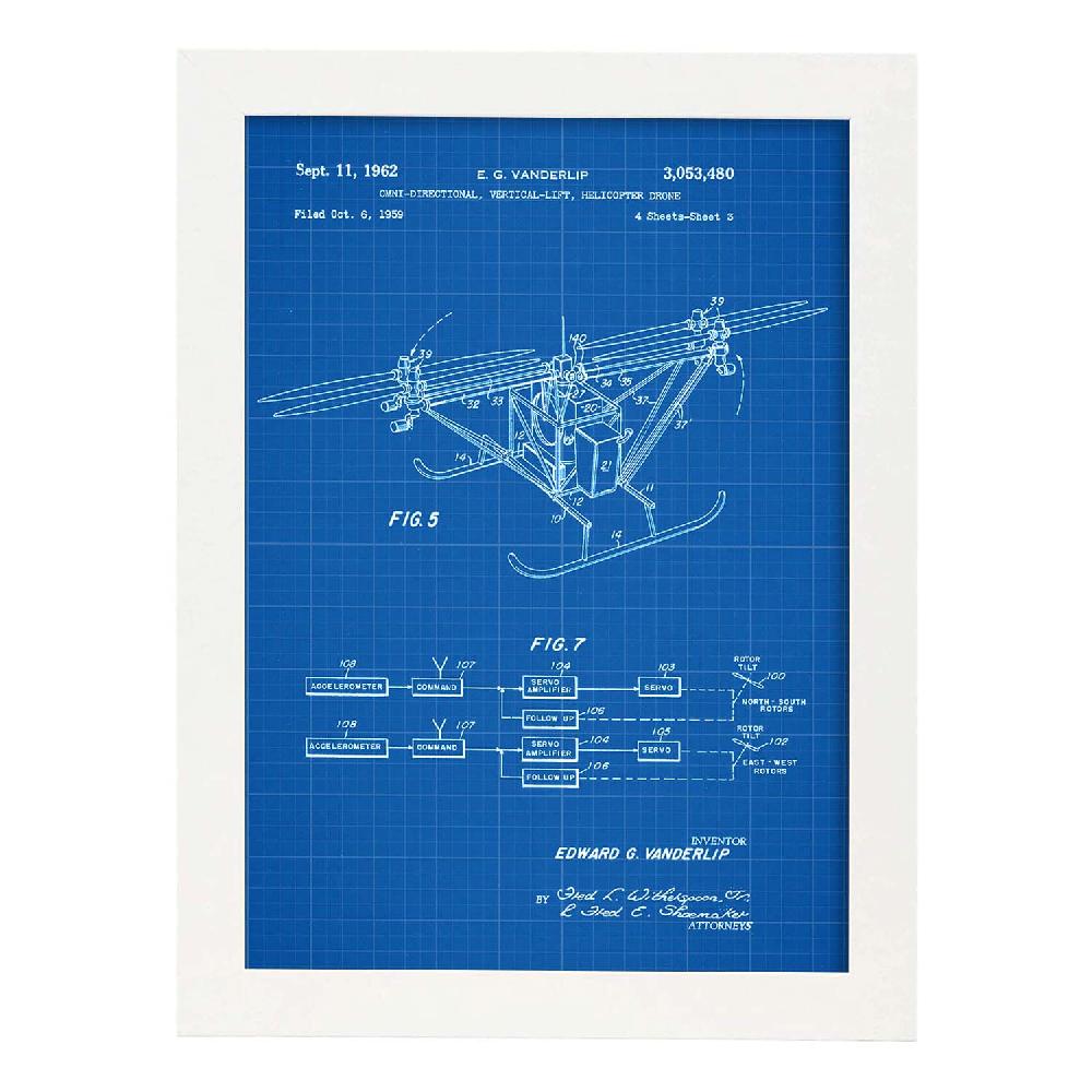 Nacnic Lámina De Patente De Dron Helicóptero 3