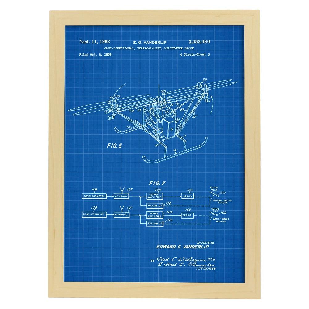 Nacnic Lámina De Patente De Dron Helicóptero 3