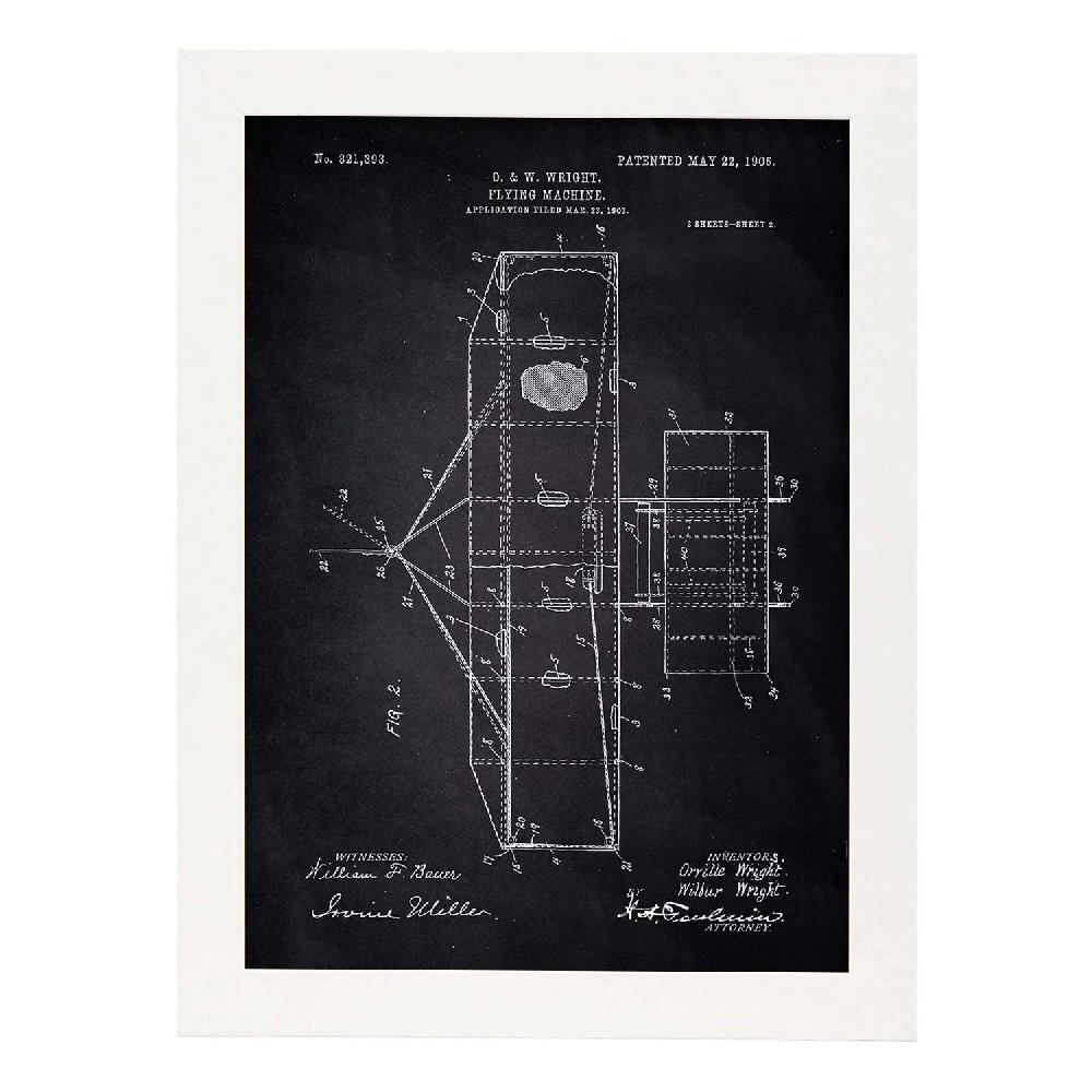 Nacnic Lámina De Patente De Maquina Voladora 2