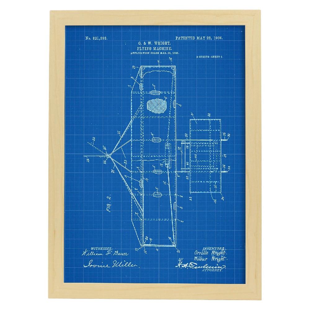Nacnic Lámina De Patente De Maquina Voladora 2