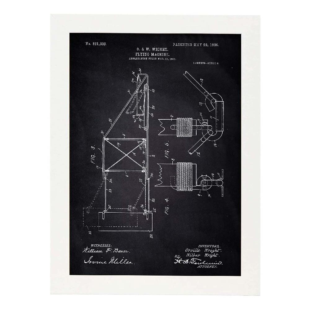 Nacnic Lámina De Patente De Maquina Voladora 3