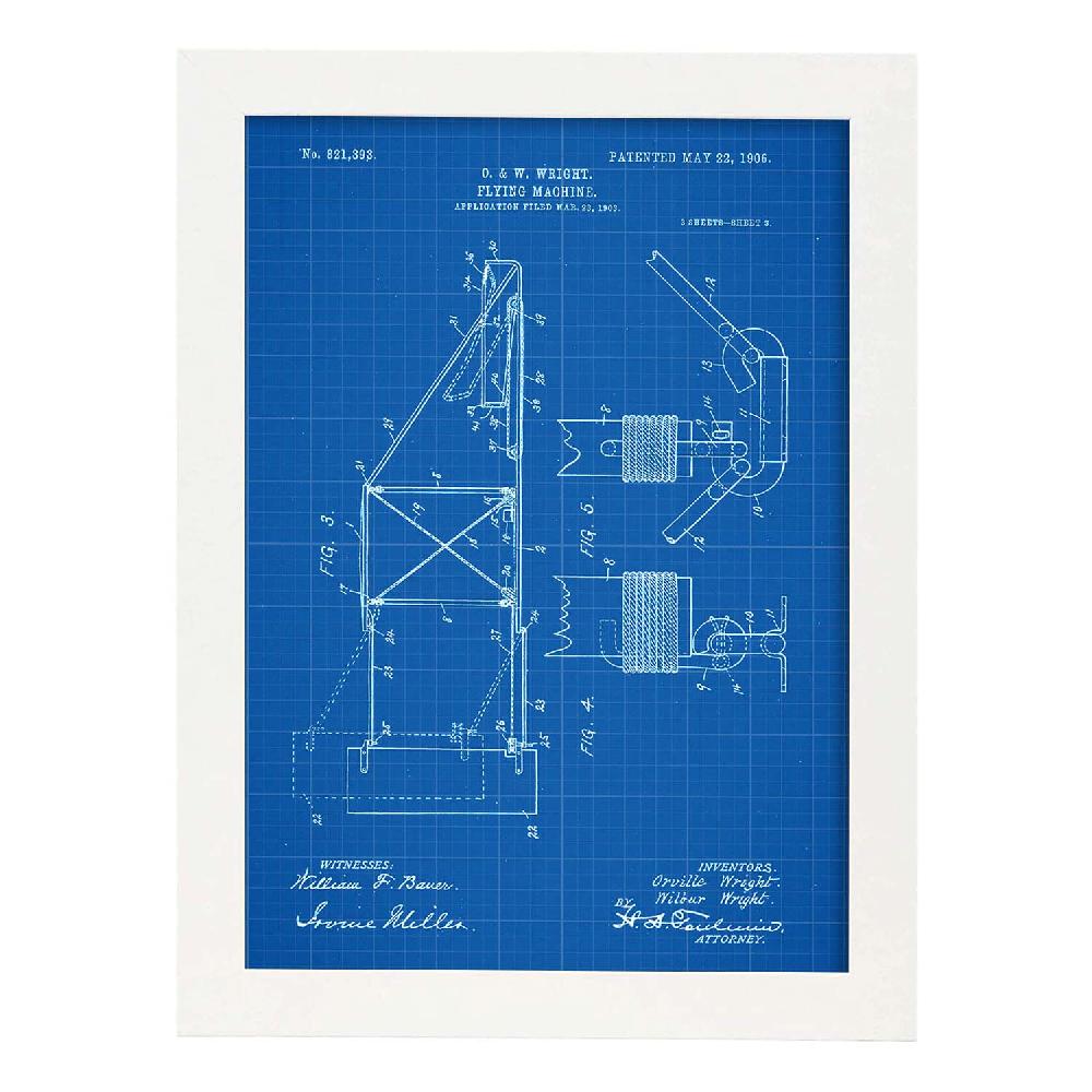 Nacnic Lámina De Patente De Máquina Voladora 3