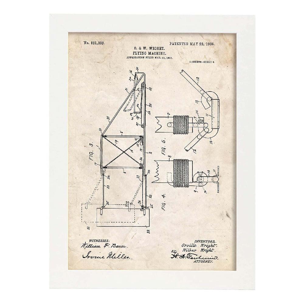 Nacnic Lámina De Patente De Maquina Voladora 3