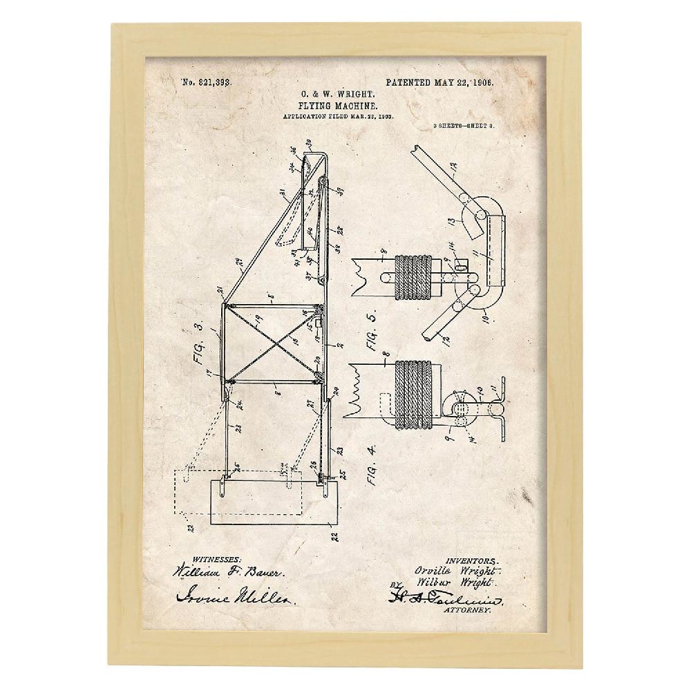 Nacnic Lámina De Patente De Maquina Voladora 3