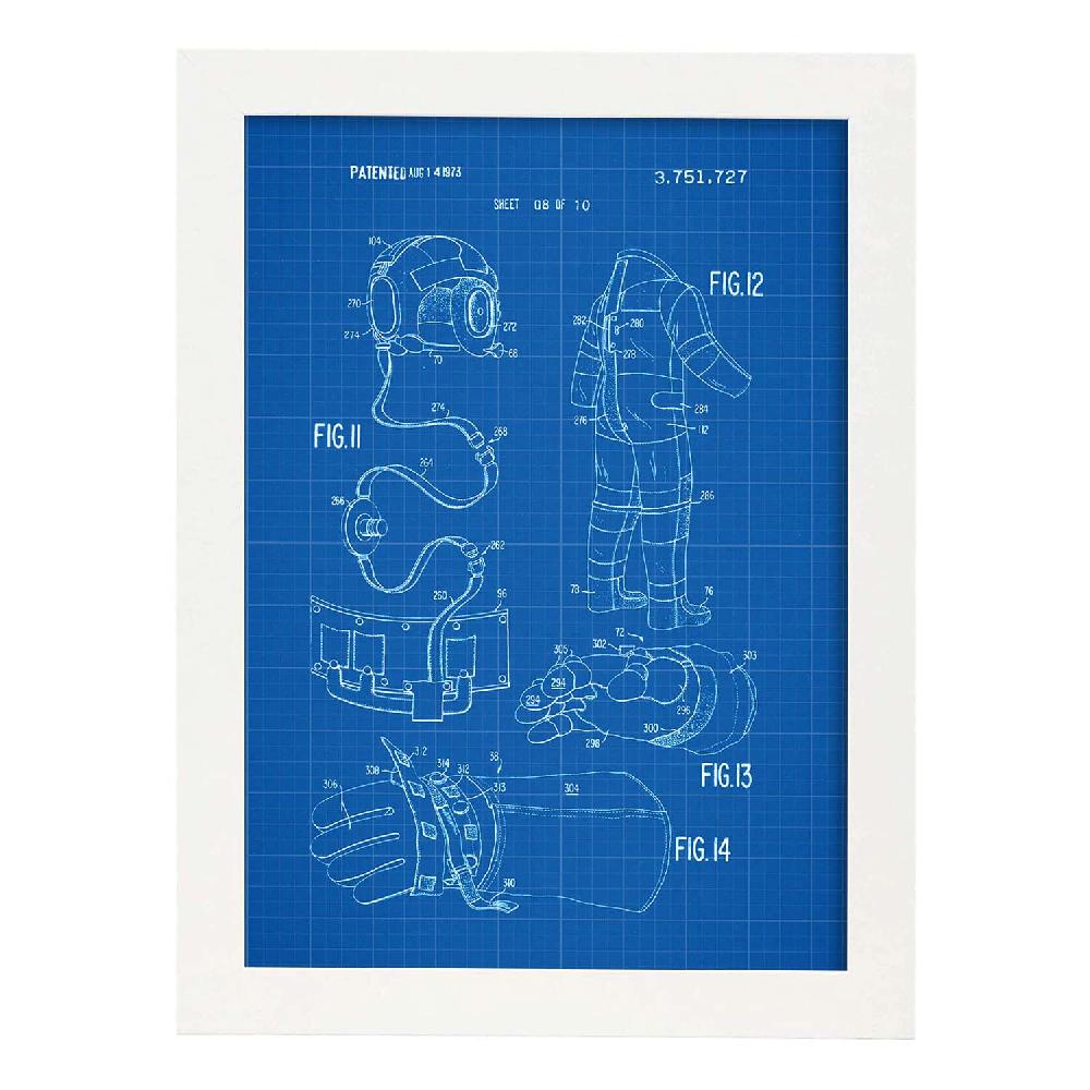 Nacnic Lámina De Patente De Ropa Astronauta 2