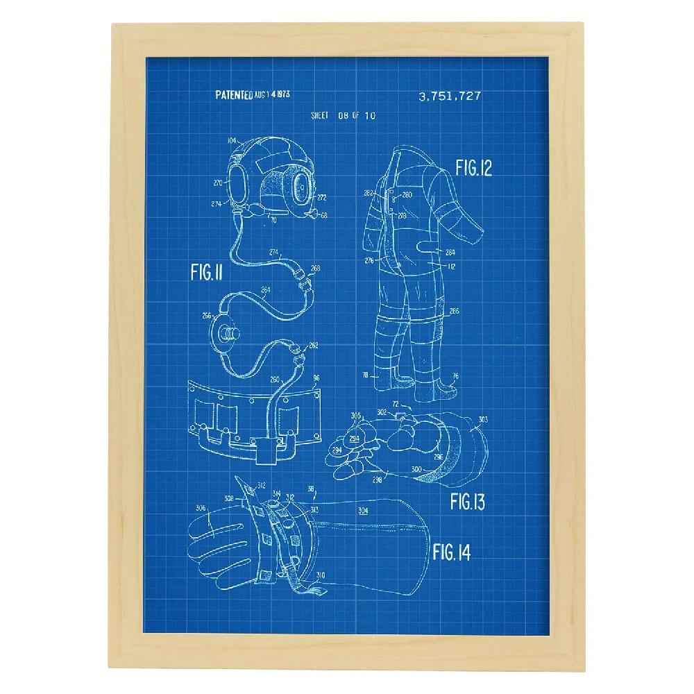 Nacnic Lámina De Patente De Ropa Astronauta 2