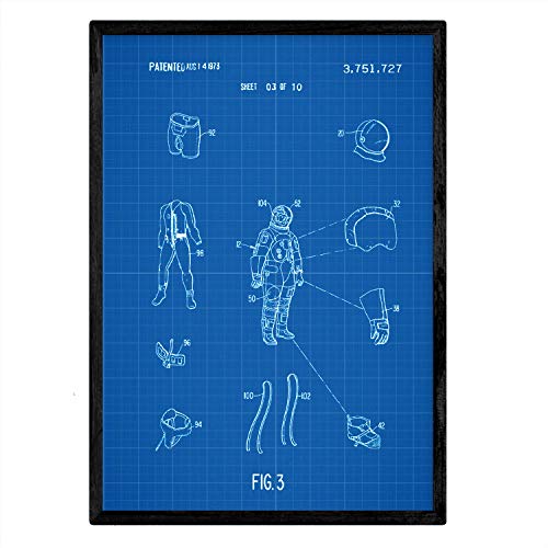 Nacnic Lámina De Patente Ropa Astronauta1