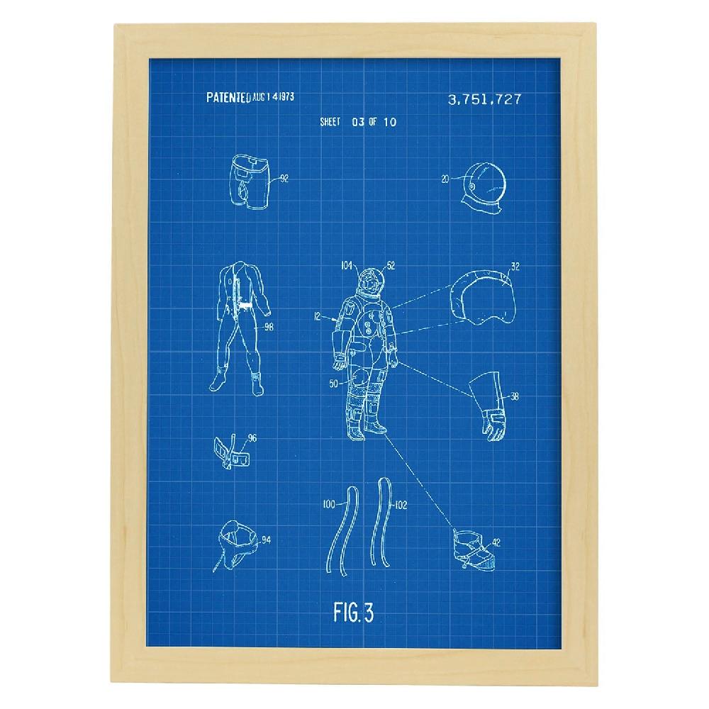 Nacnic Lámina De Patente Ropa Astronauta1