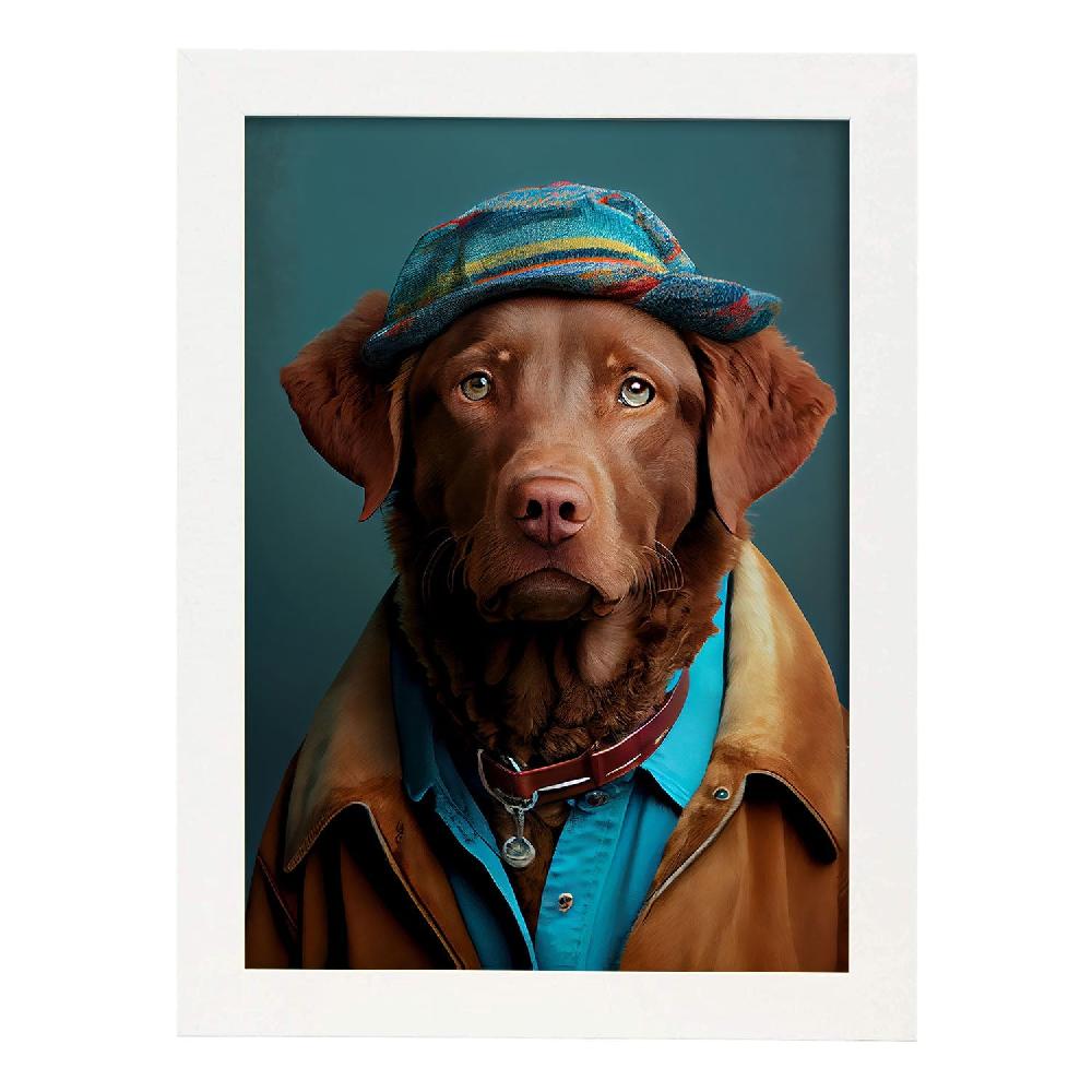 Nacnic Nacnic Lámina De Perro Chesapeake Bay Retriever Vestido Para Diseño De Dormitorio O Sala De Estar