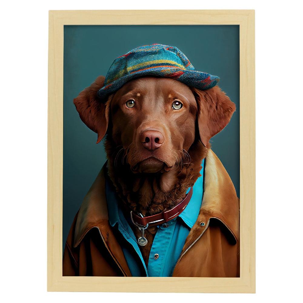 Nacnic Nacnic Lámina De Perro Chesapeake Bay Retriever Vestido Para Diseño De Dormitorio O Sala De Estar