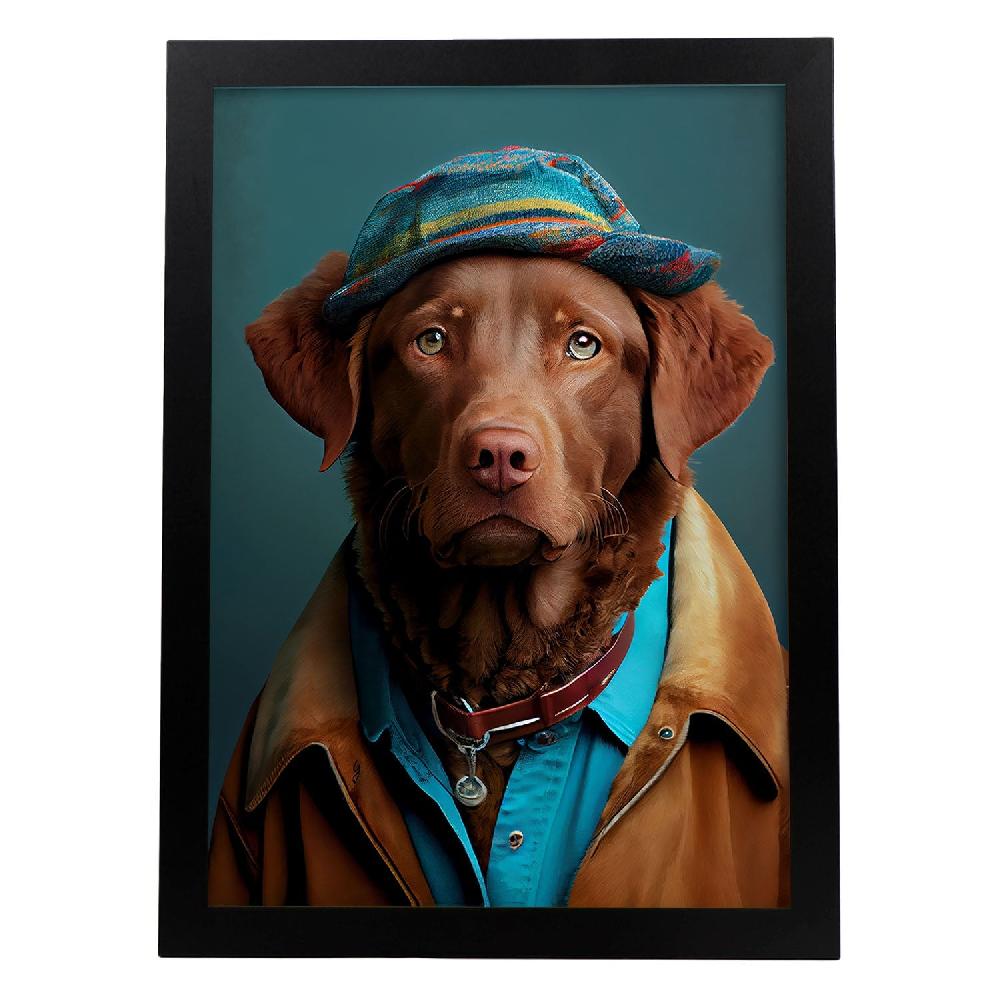 nacnic Nacnic Lámina de Perro Chesapeake Bay Retriever Vestido para Diseño de Dormitorio o Sala de Estar