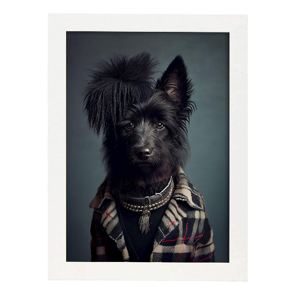 Nacnic Nacnic Lámina De Perro De Oveja Belga Vestido Con Cl