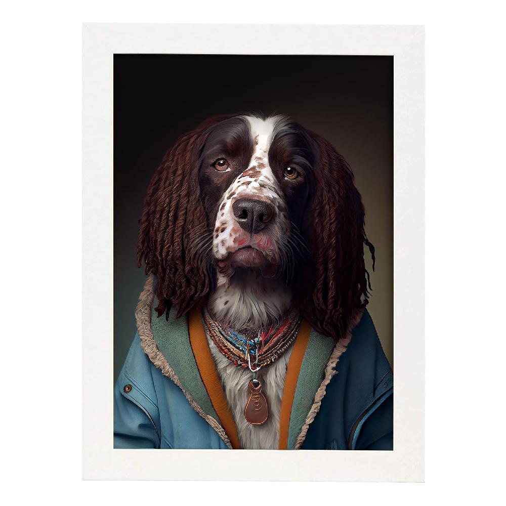 Nacnic Nacnic Lámina De Perro Springer Inglés Vestido